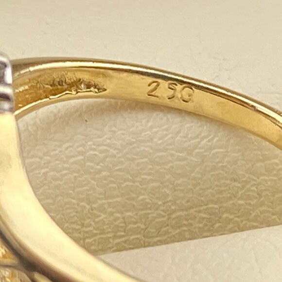 Vtg. Feature Ring Co. Designer 14K Yellow Gold 13 Diamond 0.21 Ct Bypass Sz.6 - Picture 13 of 16